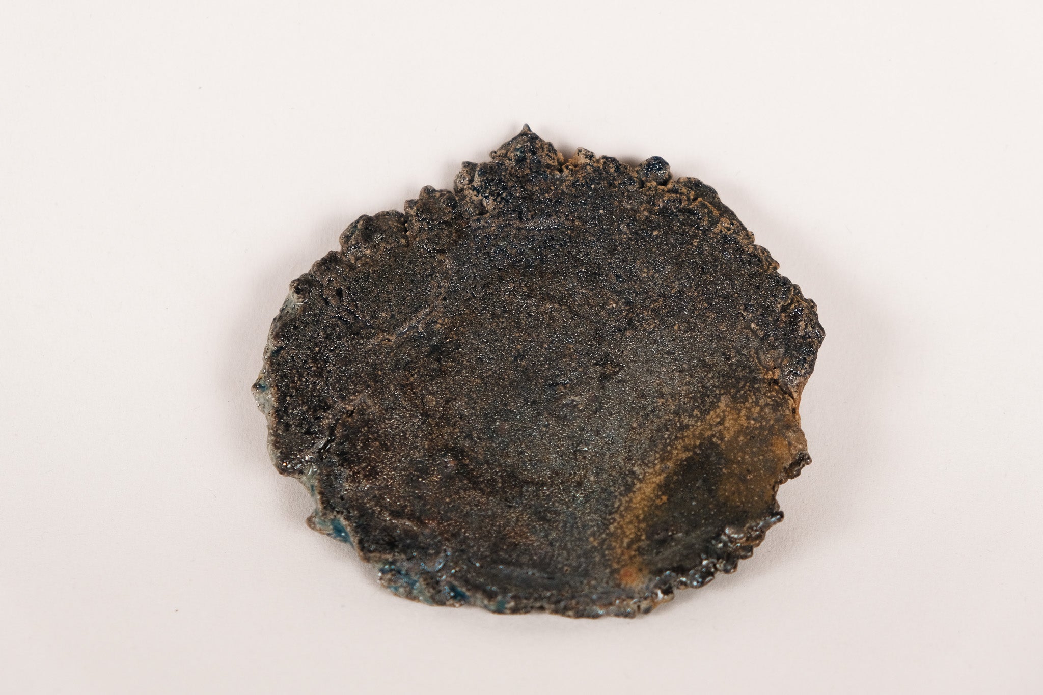 Teacup Holder-Unglazed Wood-fired · Can be teacup Holder or Dessert Plate