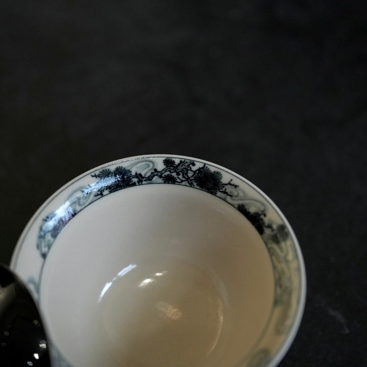 "Shimmering Midnight" Glaze Pine Gaiwan