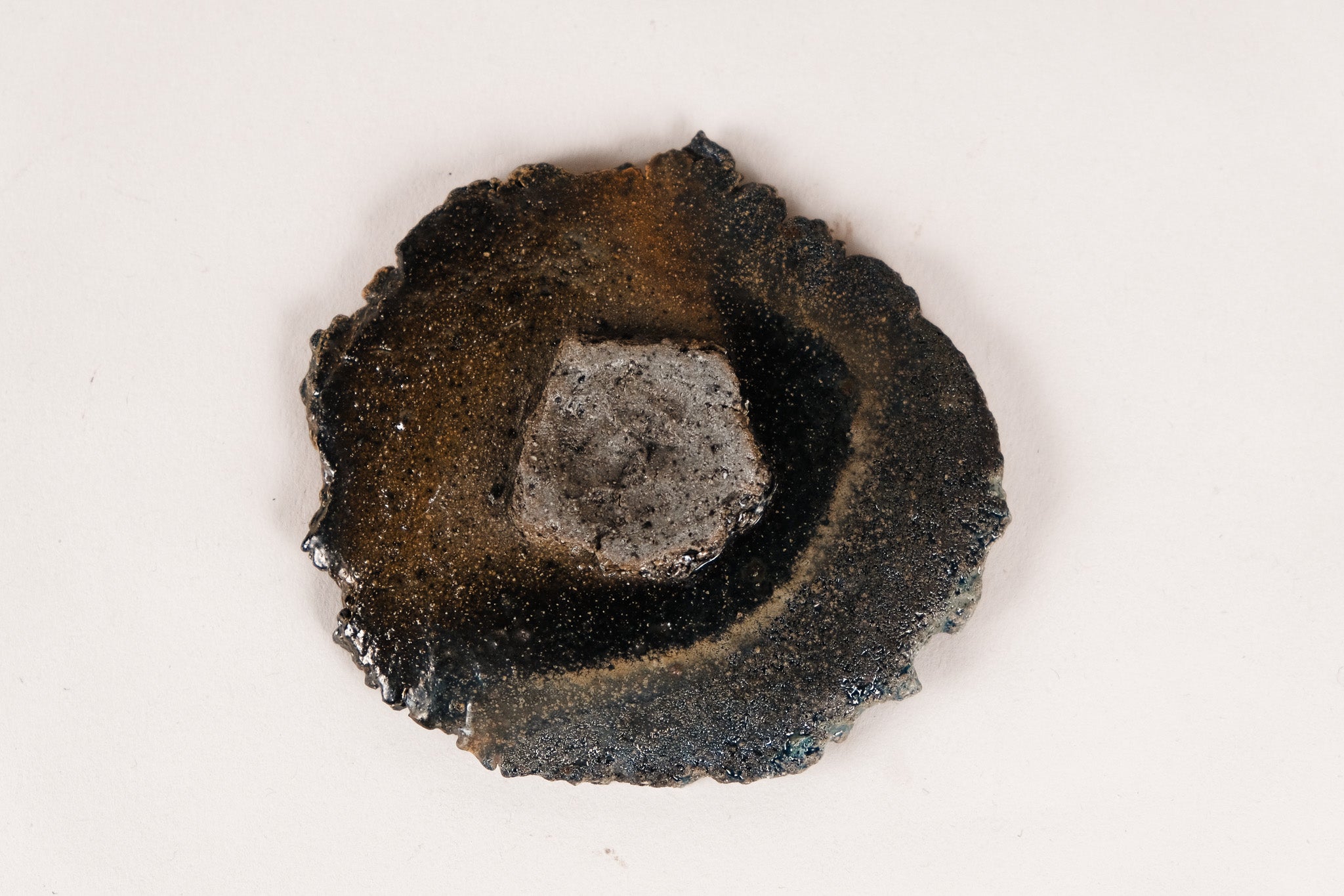 Teacup Holder-Unglazed Wood-fired · Can be teacup Holder or Dessert Plate