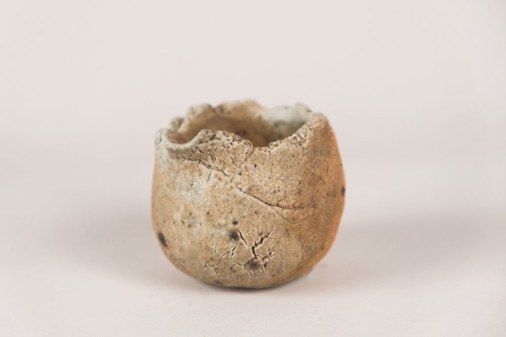 Fair Cup-Unglazed Wood-fired Fair Cup in Mottled Patterns