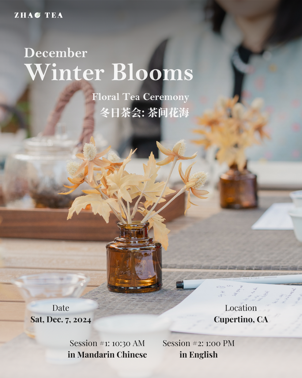 Winter Blooms: December Floral Tea Ceremony