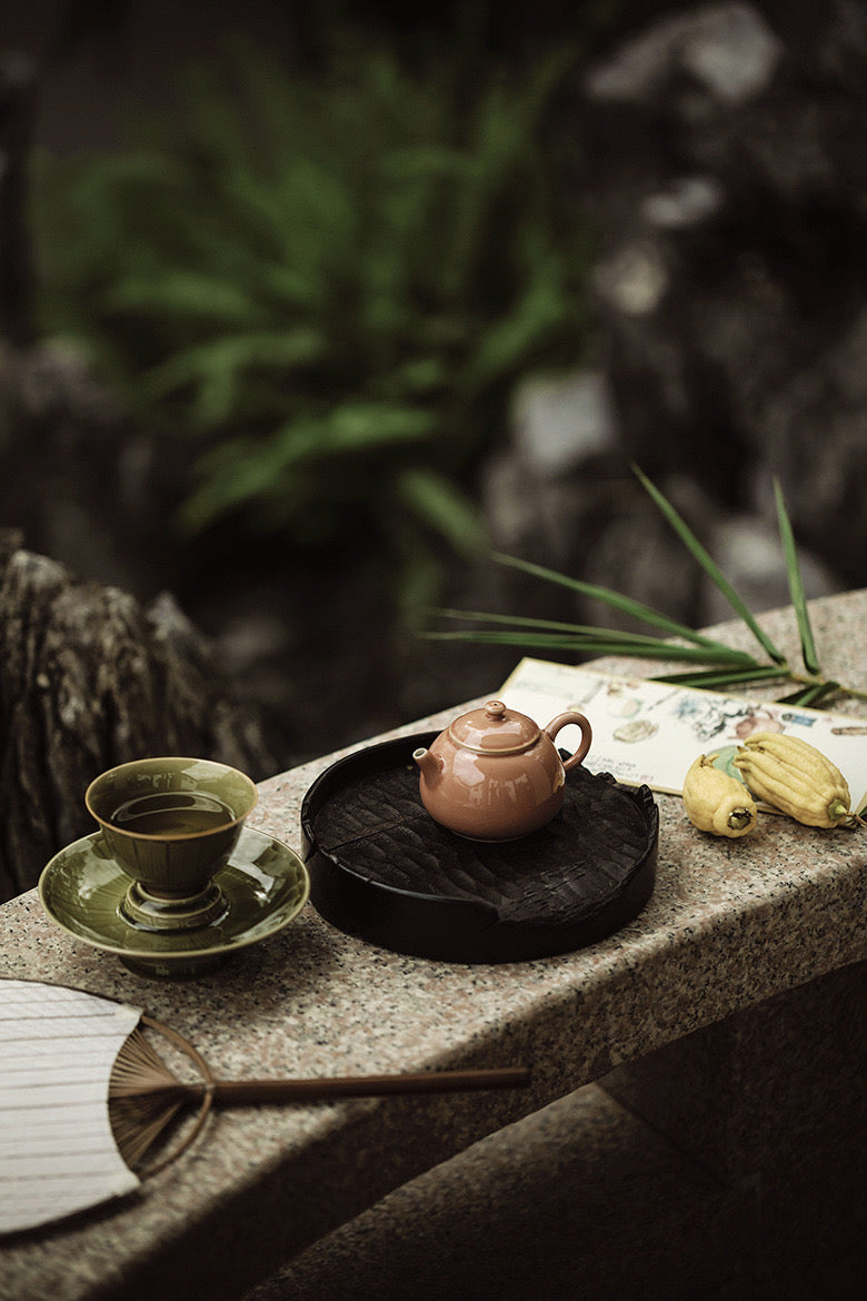 Tea Set Gift Box | Yue Kiln Celadon Lotus Tea Set 茶器套组·礼盒｜越窑青瓷莲花式托盏礼盒