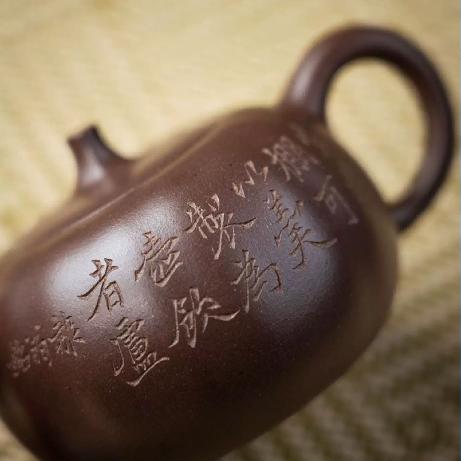 蔵友館蔵品・紫砂壺・南瓜壺・紫泥・蒋容款】茶道品・